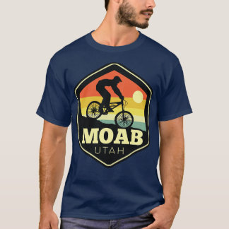 Camiseta Moab Utah Mountain Bike Vintage Sunset Hexagon