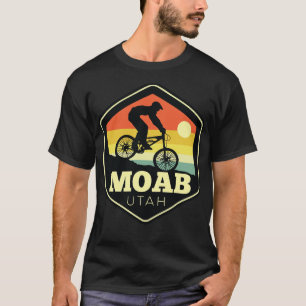 Camiseta Moab Utah Mountain Bike Vintage Sunset Hexagon