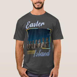 Camiseta Moai Statue Easter Island At Night Easter Island 