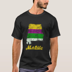 Camiseta Mobile Alabama Mardi Gras Fat Terça-Feira Festiva 