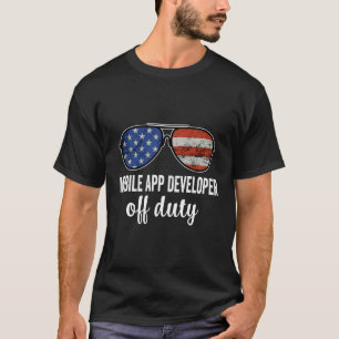 Camiseta Mobile App Developer Off Duty American Flag Sungla