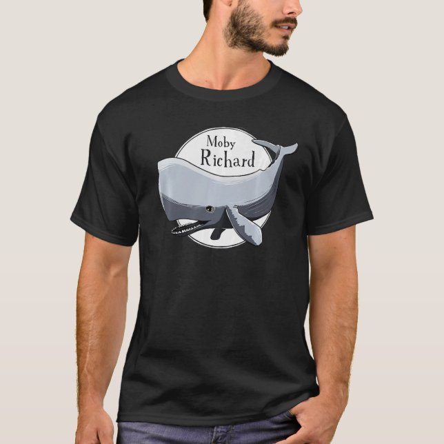 Camiseta Moby Richard White Whale Literature Pun (Frente)