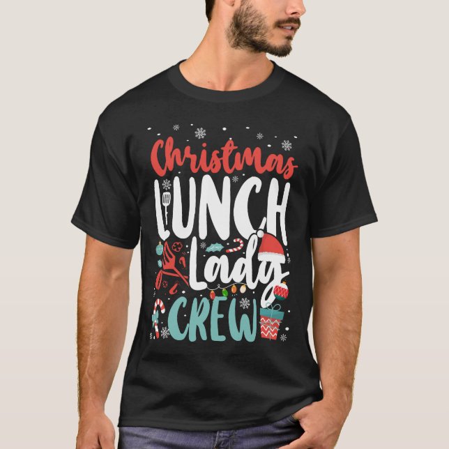Camiseta Moça-de-Almoço-de-natal da Lady Cafeteria Creme (Frente)