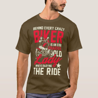 Camiseta Moça de bicicleta mais louca