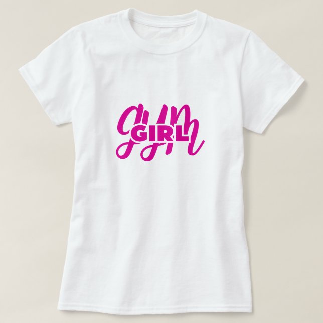 Camiseta moça de ginástica (Frente do Design)