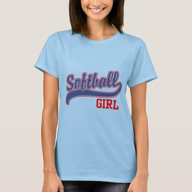 Camiseta Moça de Softball (Frente)