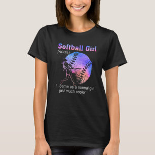 Camiseta Moça De Softball Igual A Uma Garota Normal É Muito