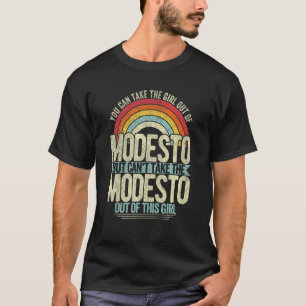 Camiseta Moça Do Modesto California Hometown Modes