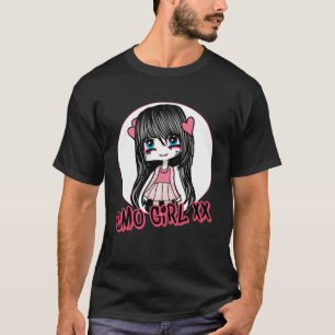 Camiseta Moça Emo Cena Bonita Cena Estética Ventiladores De