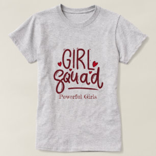 Camiseta Moça Esquadrão   Poderosas Meninas Motivacionais