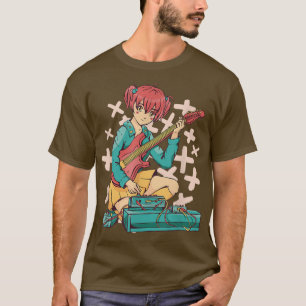 Camiseta Moça-guitarra Manga de anime Chibi Kawaii otaku 95