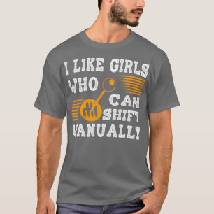 Camiseta Moça Mecânica Do Carro Muda Manualmente As Peças A