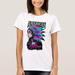 Camiseta moça nativa americana