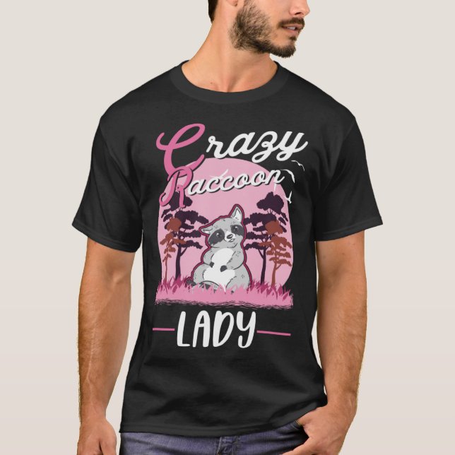 Camiseta Moça Raccoon Louca (Frente)