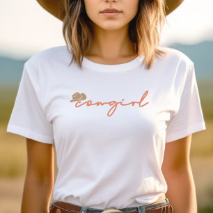 Camiseta moça rosa tenda minimalista ocidental