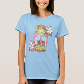 Camiseta moça russa moscou colorida mesquita