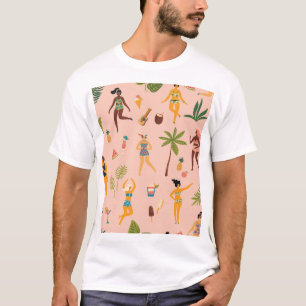 Camiseta Moças de maiô: Dança tropical de vinheta