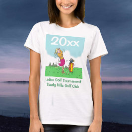 Camiseta Moças Personalizadas do Torneio de Golfe