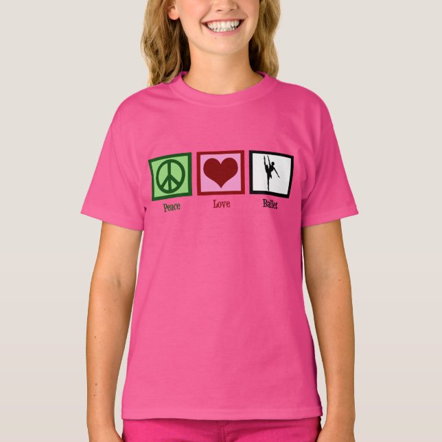 Camiseta Moças Rosa Balé de Amor pela Paz (Frente)