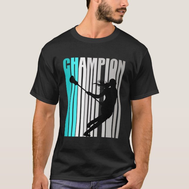 Camiseta Moças Turquoise Lacrosse Champion Equipe Lacrosse (Frente)