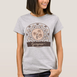 Camiseta Mocha Rococo de Revival Personalizado Dot Mandala