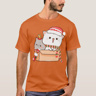 Camiseta Mochi Mochi Peach Cat Peach e Goma Christmas