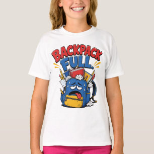 Camiseta Mochila Cheia Mochila de Volta à Escola de Estudan