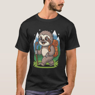 Camiseta Mochila de aventura engraçada de preguiça ao ar li
