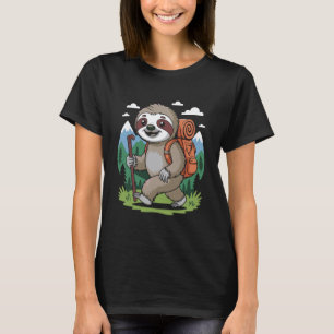 Camiseta Mochila De Aventura Floresta De Trilha De Preguiça