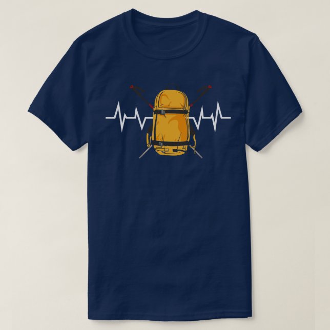 Camiseta Mochila de caminhada (Frente do Design)