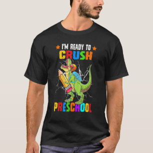 Camiseta Mochila de dinossauro para pré-escola Crush Lápis