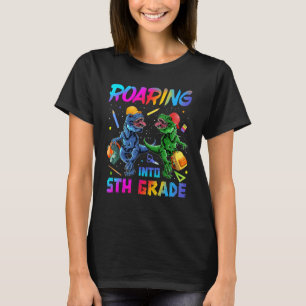Camiseta Mochila De Dinossauro Rugindo Para A 5ª Série De V