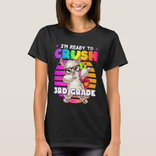 Camiseta Mochila de volta às aulas de lhama com dabbing da