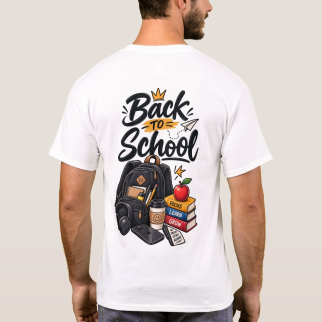 Camiseta Mochila de Volta às Aulas Splash (Verso)