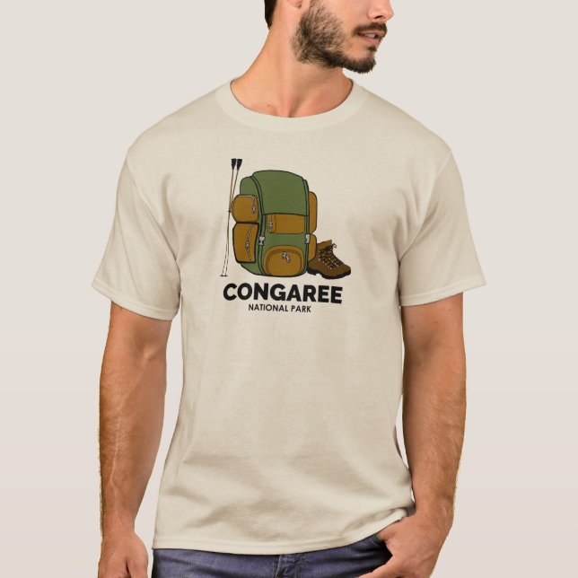 Camiseta Mochila do Parque Nacional do Congaree (Frente)