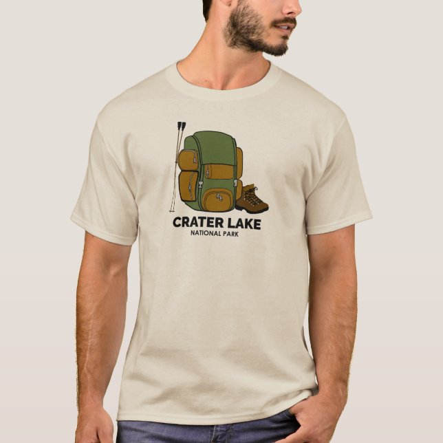 Camiseta Mochila do Parque Nacional do Lago Crater (Frente)