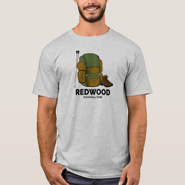 Camiseta Mochila do Parque Nacional Redwood (Frente)