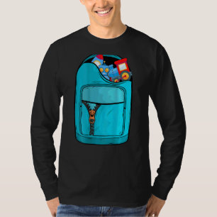Camiseta Mochila para meninos pequenos com brinquedos para