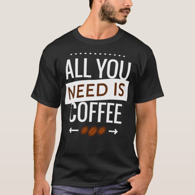 Camiseta Mochila quente de café (Frente)