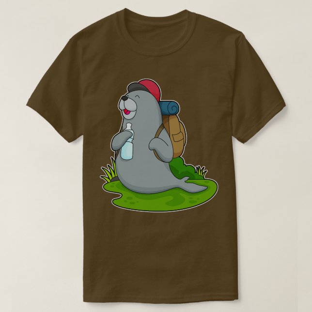 Camiseta Mochila Seal Hiker (Frente do Design)