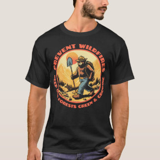 Camiseta Mochileiro Urso Smokey Mantenha Nossos Campos Verd