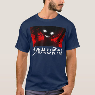 Camiseta moço de animação da cara samurai do japão art ninj
