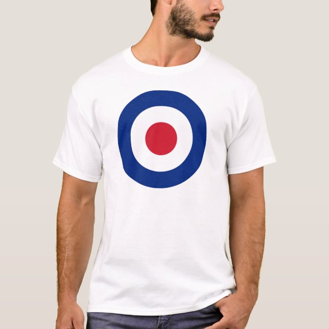 Camiseta MOD Blue Red and White t shirt (Frente)