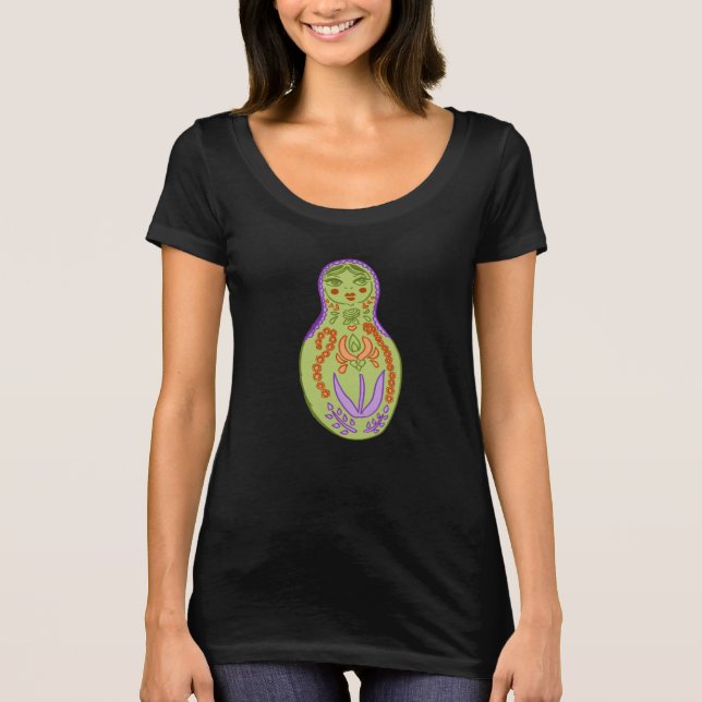 Camiseta Mod Matryoshka Doll Graphic Tee (Frente)