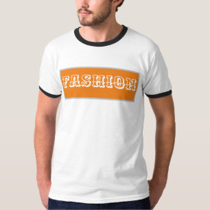 Camiseta Moda branca e amarelo