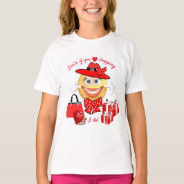 Camiseta Moda branca Emoji com Compro