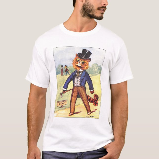 Camiseta Moda Cat por Louis Wain (Frente)