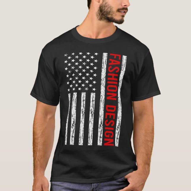 Camiseta Moda da Bandeira dos EUA (Frente)