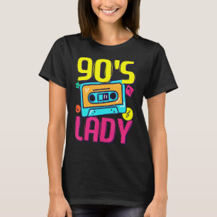 Camiseta Moda das Raparigas dos anos 90 A Moda das Moças de