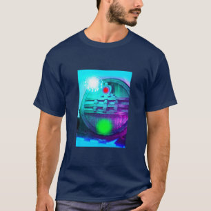 Camiseta Moda de arte de salto azul-fungo